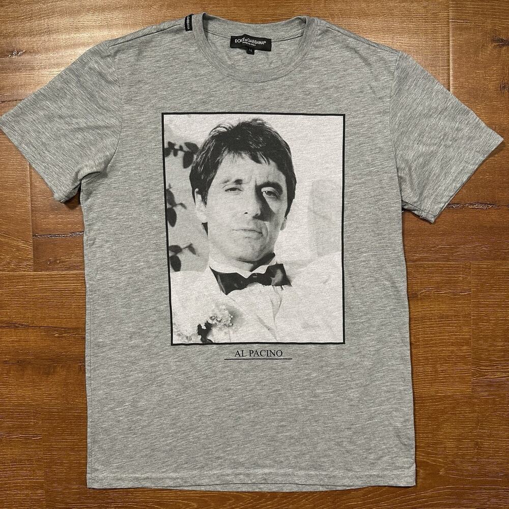 Dolce & Gabbana Scarface T Shirt Men M Gray Al Pacino Designer Retro Italy Movie